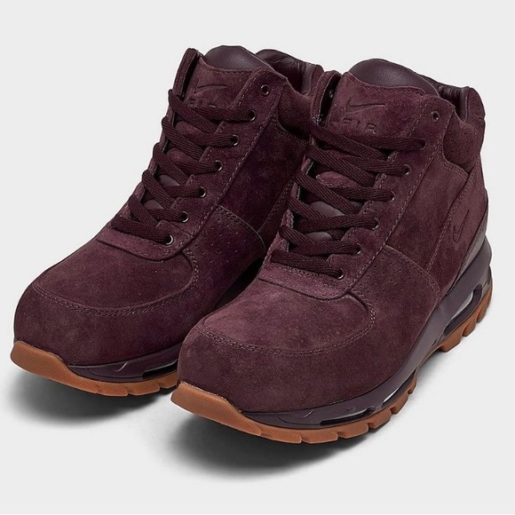 Nike Air Max Goadome ACG Boots Outdoor size 11 womens suede Burgandy shoes - Picture 1 of 9